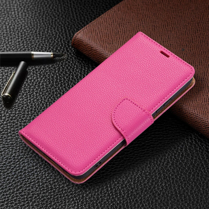 For Samsung Galaxy S22+ 5G Litchi Texture Pure Color Horizontal Flip Leather Phone Case with Holder & Card Slots & Wallet & Lanyard(Rose Red)-garmade.com