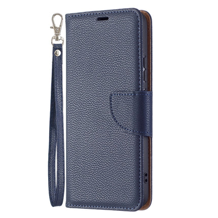 For Samsung Galaxy S22+ 5G Litchi Texture Pure Color Horizontal Flip Leather Phone Case with Holder & Card Slots & Wallet & Lanyard(Dark Blue)-garmade.com