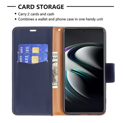 For Samsung Galaxy S22+ 5G Litchi Texture Pure Color Horizontal Flip Leather Phone Case with Holder & Card Slots & Wallet & Lanyard(Dark Blue)-garmade.com