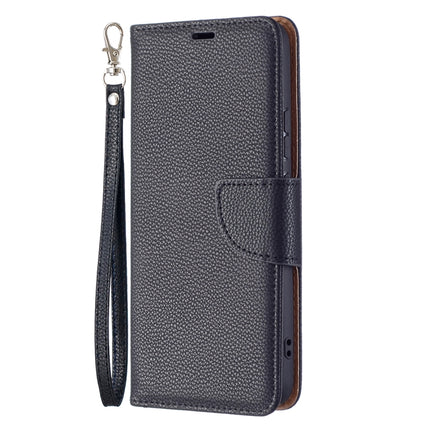 For Samsung Galaxy S22+ 5G Litchi Texture Pure Color Horizontal Flip Leather Phone Case with Holder & Card Slots & Wallet & Lanyard(Black)-garmade.com
