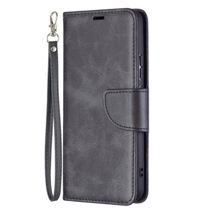 For Samsung Galaxy S22+ 5G Retro Lambskin Texture Pure Color Horizontal Flip Leather Phone Case with Holder & Card Slots & Wallet & Lanyard(Black)-garmade.com