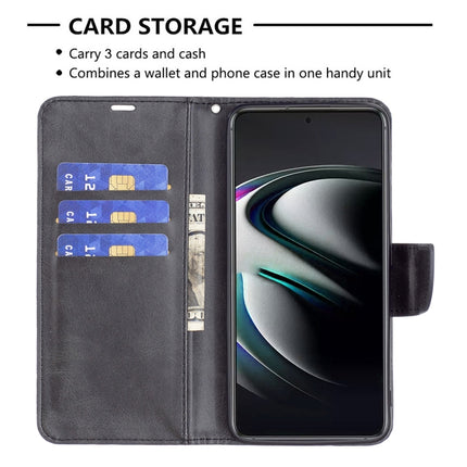 For Samsung Galaxy S22+ 5G Retro Lambskin Texture Pure Color Horizontal Flip Leather Phone Case with Holder & Card Slots & Wallet & Lanyard(Black)-garmade.com