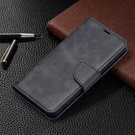 For Samsung Galaxy S22+ 5G Retro Lambskin Texture Pure Color Horizontal Flip Leather Phone Case with Holder & Card Slots & Wallet & Lanyard(Black)-garmade.com