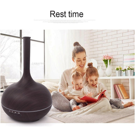 Creative Fragrance Machine Pointed Mouth Humidifier Automatic Alcohol Sprayer with Colorful LED Light, Plug Specification:AU Plug(Dark Brown)-garmade.com