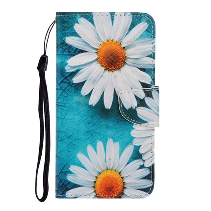 3D Colored Drawing Horizontal Flip Leather Phone Case For iPhone 13 mini(Chrysanthemum)-garmade.com