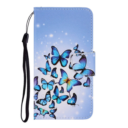 3D Colored Drawing Horizontal Flip Leather Phone Case For iPhone 13 mini(Multiple Butterflies)-garmade.com