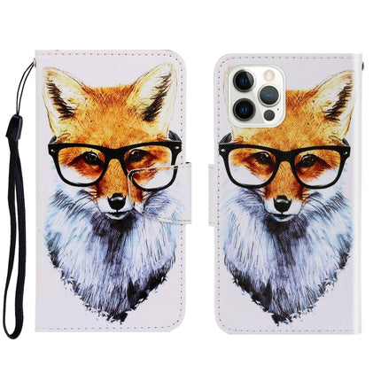 3D Colored Drawing Horizontal Flip Leather Phone Case For iPhone 13 Pro(Fox)-garmade.com