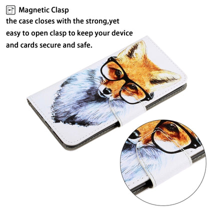 3D Colored Drawing Horizontal Flip Leather Phone Case For iPhone 13 Pro(Fox)-garmade.com