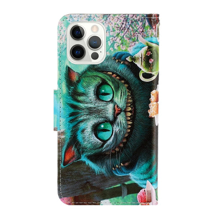 3D Colored Drawing Horizontal Flip Leather Phone Case For iPhone 13 Pro(Green Eyes)-garmade.com