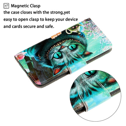 3D Colored Drawing Horizontal Flip Leather Phone Case For iPhone 13 Pro(Green Eyes)-garmade.com