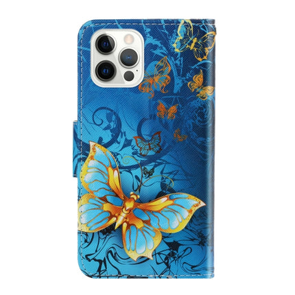 3D Colored Drawing Horizontal Flip Leather Phone Case For iPhone 13 Pro(Jade Butterfly)-garmade.com
