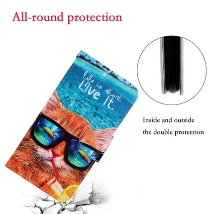 3D Colored Drawing Horizontal Flip Leather Phone Case For iPhone 13 Pro(Underwater Cat)-garmade.com