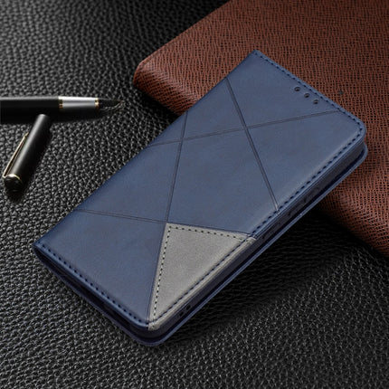 For Samsung Galaxy S22 5G Prismatic Invisible Magnetic Horizontal Flip Phone Leather Case with Holder & Card Slots & Photo Frame(Blue)-garmade.com