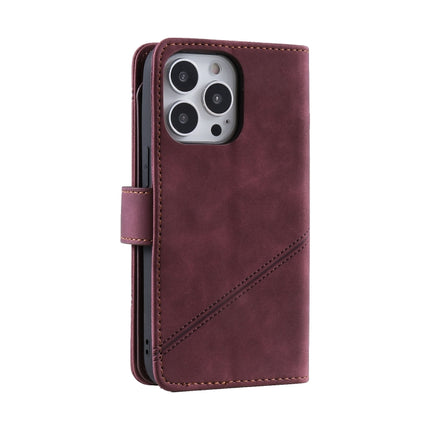 Skin Feel Horizontal Flip Leather Phone Case For iPhone 13 Pro(Red)-garmade.com