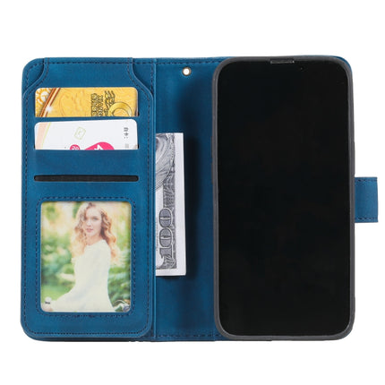 Skin Feel Horizontal Flip Leather Phone Case For iPhone 13 Pro(Blue)-garmade.com