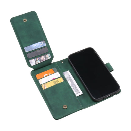 Skin Feel Horizontal Flip Leather Phone Case For iPhone 13 Pro(Green)-garmade.com