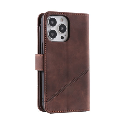 Skin Feel Horizontal Flip Leather Phone Case For iPhone 13 Pro(Brown)-garmade.com