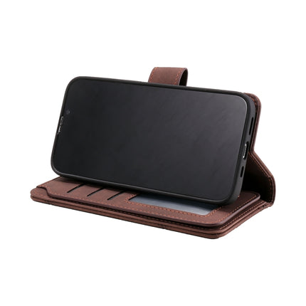 Skin Feel Horizontal Flip Leather Phone Case For iPhone 13 Pro(Brown)-garmade.com