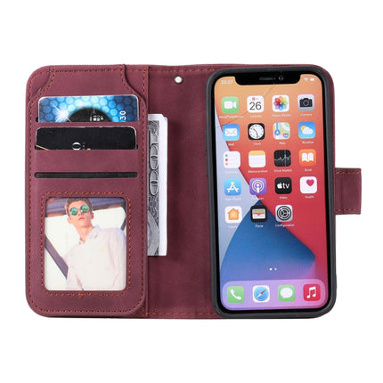 Skin Feel Horizontal Flip Leather Phone Case For iPhone 13(Red)-garmade.com