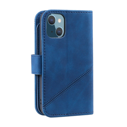 Skin Feel Horizontal Flip Leather Phone Case For iPhone 13(Blue)-garmade.com