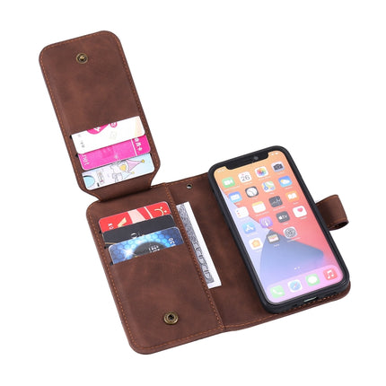 Skin Feel Horizontal Flip Leather Phone Case For iPhone 13(Brown)-garmade.com