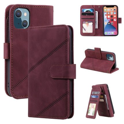 Skin Feel Horizontal Flip Leather Phone Case For iPhone 13 mini(Red)-garmade.com