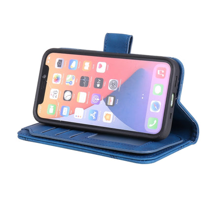 Skin Feel Horizontal Flip Leather Phone Case For iPhone 13 mini(Blue)-garmade.com