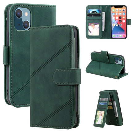 Skin Feel Horizontal Flip Leather Phone Case For iPhone 13 mini(Green)-garmade.com