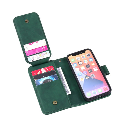 Skin Feel Horizontal Flip Leather Phone Case For iPhone 13 mini(Green)-garmade.com
