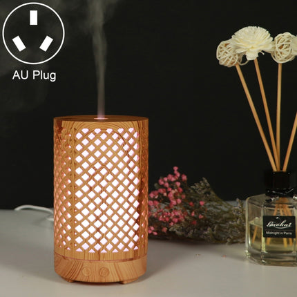 200ml Hollow-out Forest Pattern Wooden Essential Oil Aromatherapy Machine Ultrasonic Humidifier Automatic Alcohol Sprayer, Plug Specification:AU Plug(Light Brown-1)-garmade.com