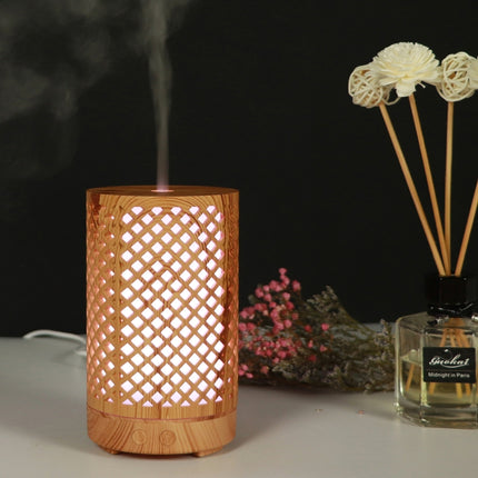 200ml Hollow-out Forest Pattern Wooden Essential Oil Aromatherapy Machine Ultrasonic Humidifier Automatic Alcohol Sprayer, Plug Specification:AU Plug(Light Brown-1)-garmade.com