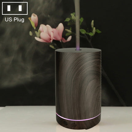 200ml Hollow-out Forest Pattern Wooden Essential Oil Aromatherapy Machine Ultrasonic Humidifier Automatic Alcohol Sprayer, Plug Specification:US Plug(Dark Brown-4)-garmade.com