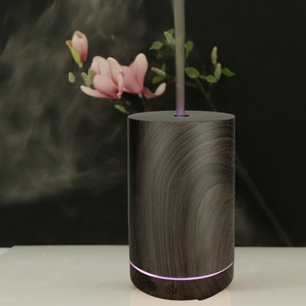 200ml Hollow-out Forest Pattern Wooden Essential Oil Aromatherapy Machine Ultrasonic Humidifier Automatic Alcohol Sprayer, Plug Specification:US Plug(Dark Brown-4)-garmade.com