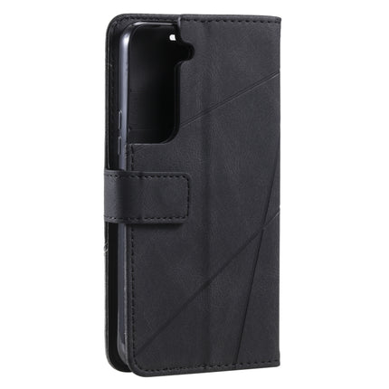 For Samsung Galaxy S22+ 5G Skin Feel Splicing Horizontal Flip Leather Phone Case(Black)-garmade.com