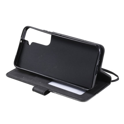 For Samsung Galaxy S22+ 5G Skin Feel Splicing Horizontal Flip Leather Phone Case(Black)-garmade.com