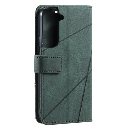 For Samsung Galaxy S22+ 5G Skin Feel Splicing Horizontal Flip Leather Phone Case(Green)-garmade.com