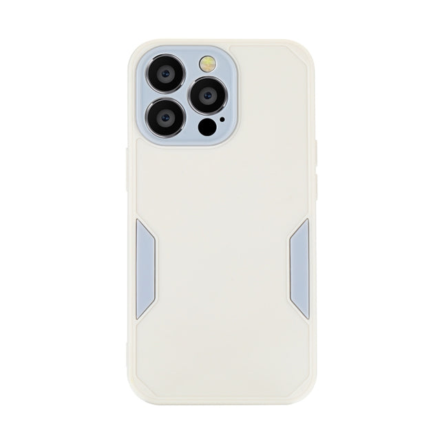 Precise Hole TPU Phone Case For iPhone 13 Pro(White)-garmade.com