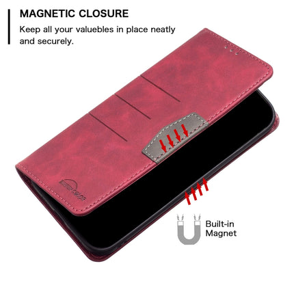 For Samsung Galaxy S22+ 5G Magnetic Splicing Leather Phone Case(Red)-garmade.com