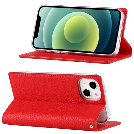 Litchi Texture Leather Phone Case With Lanyard & Holder & Card Slots & Wallet For iPhone 13(Red)-garmade.com