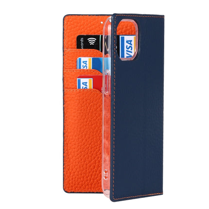 Litchi Texture Leather Phone Case With Lanyard & Holder & Card Slots & Wallet For iPhone 13(Dark Blue)-garmade.com