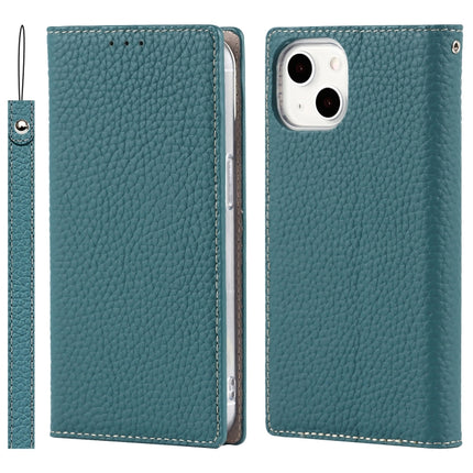Litchi Texture Leather Phone Case With Lanyard & Holder & Card Slots & Wallet For iPhone 13(Sky Blue)-garmade.com