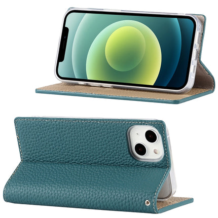Litchi Texture Leather Phone Case With Lanyard & Holder & Card Slots & Wallet For iPhone 13(Sky Blue)-garmade.com