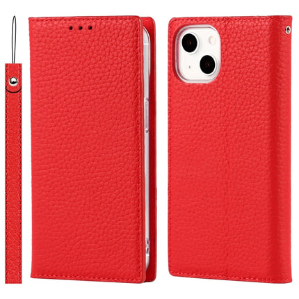 Litchi Texture Leather Phone Case With Lanyard & Holder & Card Slots & Wallet For iPhone 13 mini(Red)-garmade.com