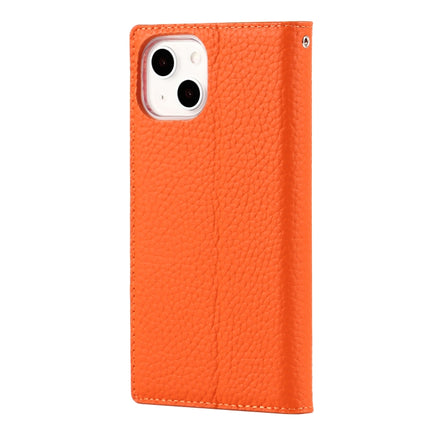 Litchi Texture Leather Phone Case With Lanyard & Holder & Card Slots & Wallet For iPhone 13 mini(Orange)-garmade.com