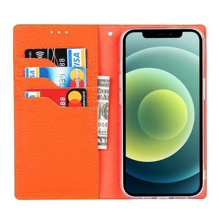 Litchi Texture Leather Phone Case With Lanyard & Holder & Card Slots & Wallet For iPhone 13 mini(Orange)-garmade.com