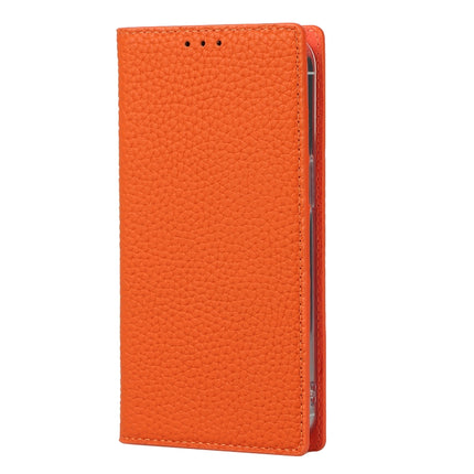 Litchi Texture Leather Phone Case With Lanyard & Holder & Card Slots & Wallet For iPhone 13 Pro(Orange)-garmade.com