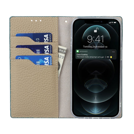 Litchi Texture Leather Phone Case With Lanyard & Holder & Card Slots & Wallet For iPhone 13 Pro(Sky Blue)-garmade.com