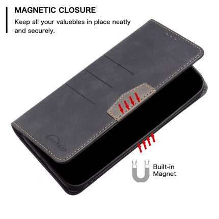 Magnetic Splicing Leather Phone Case For iPhone 13 mini(Black)-garmade.com