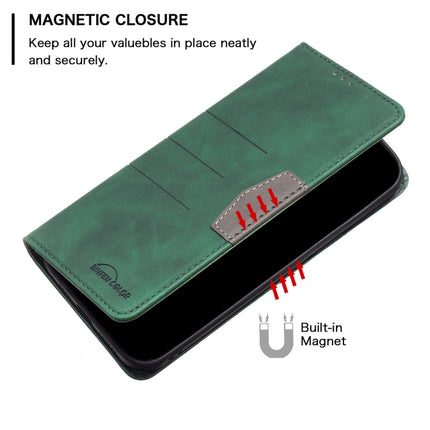 Magnetic Splicing Leather Phone Case For iPhone 13 Pro(Green)-garmade.com