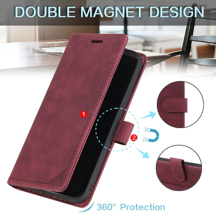 Skin Feel Anti-theft Brush Horizontal Flip Leather Phone Case For iPhone13 Pro(Red)-garmade.com